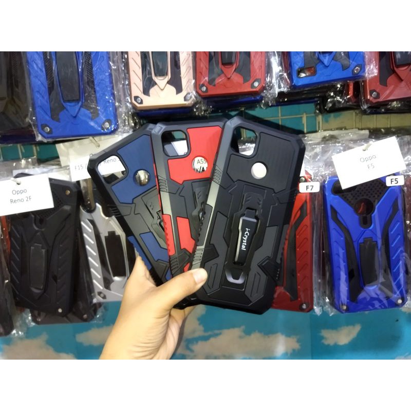 Redmi 9C I-Crystal Robot Silikon Ring Standing Cover Casing HP Hardcase