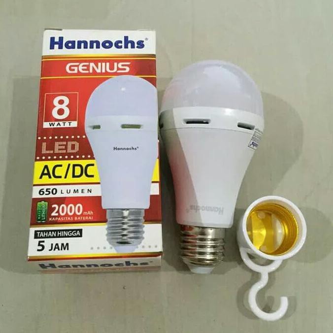 Lampu Emergency LED Bulb Bohlam Hanoch hannoch AC cd 8W