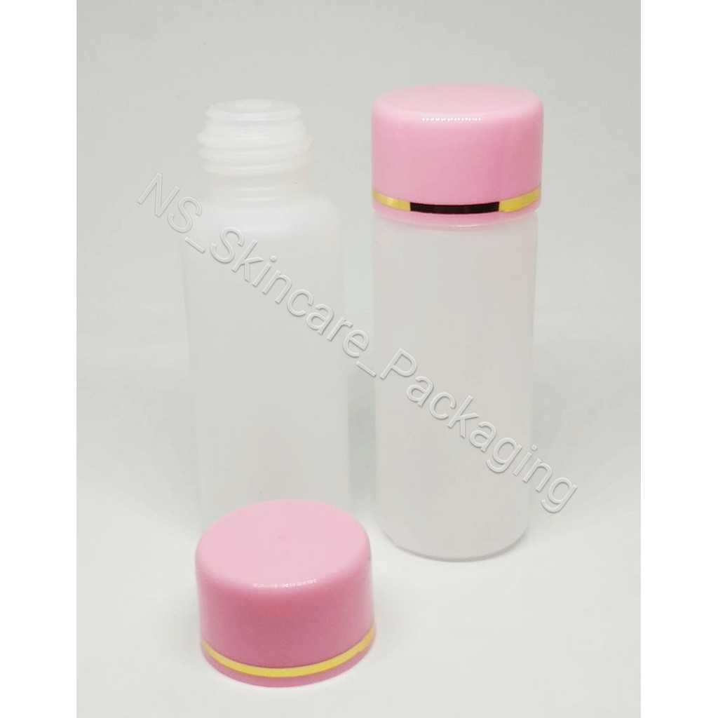 Botol Yardley 60ml Natural Tutup Pink List Gold / Botol Toner 60ml / Botol Sabun 60 ml