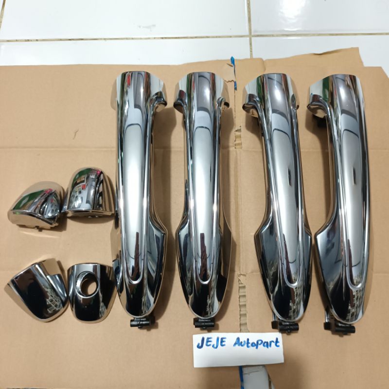 hendel handle pintu luar set warna crome innova inova reborn fortuner hilux original 2016-2020