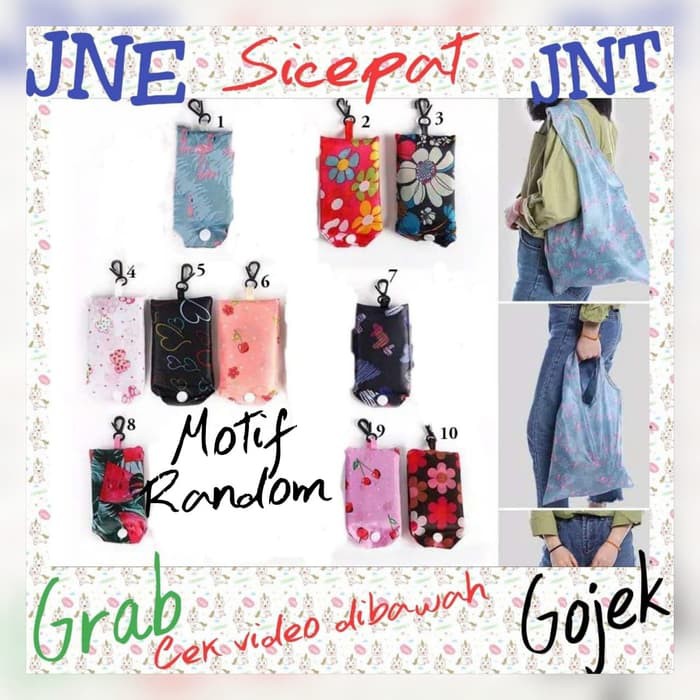 Folding Shoping Bag / Tas Belanja (MOTIF RANDOM) ACC