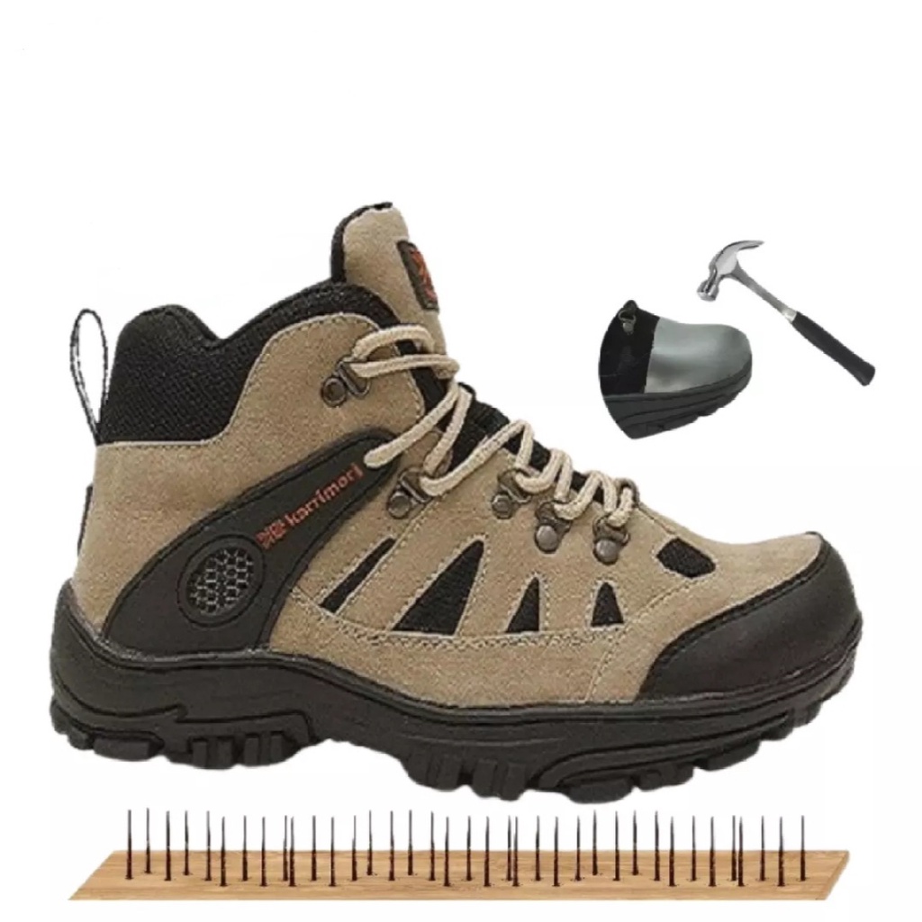 sepatu safety pria Murah Karrimor Sepatu Septi Boots Ujung Besi Sepatu Gunung Hiking Bikers Terlaris