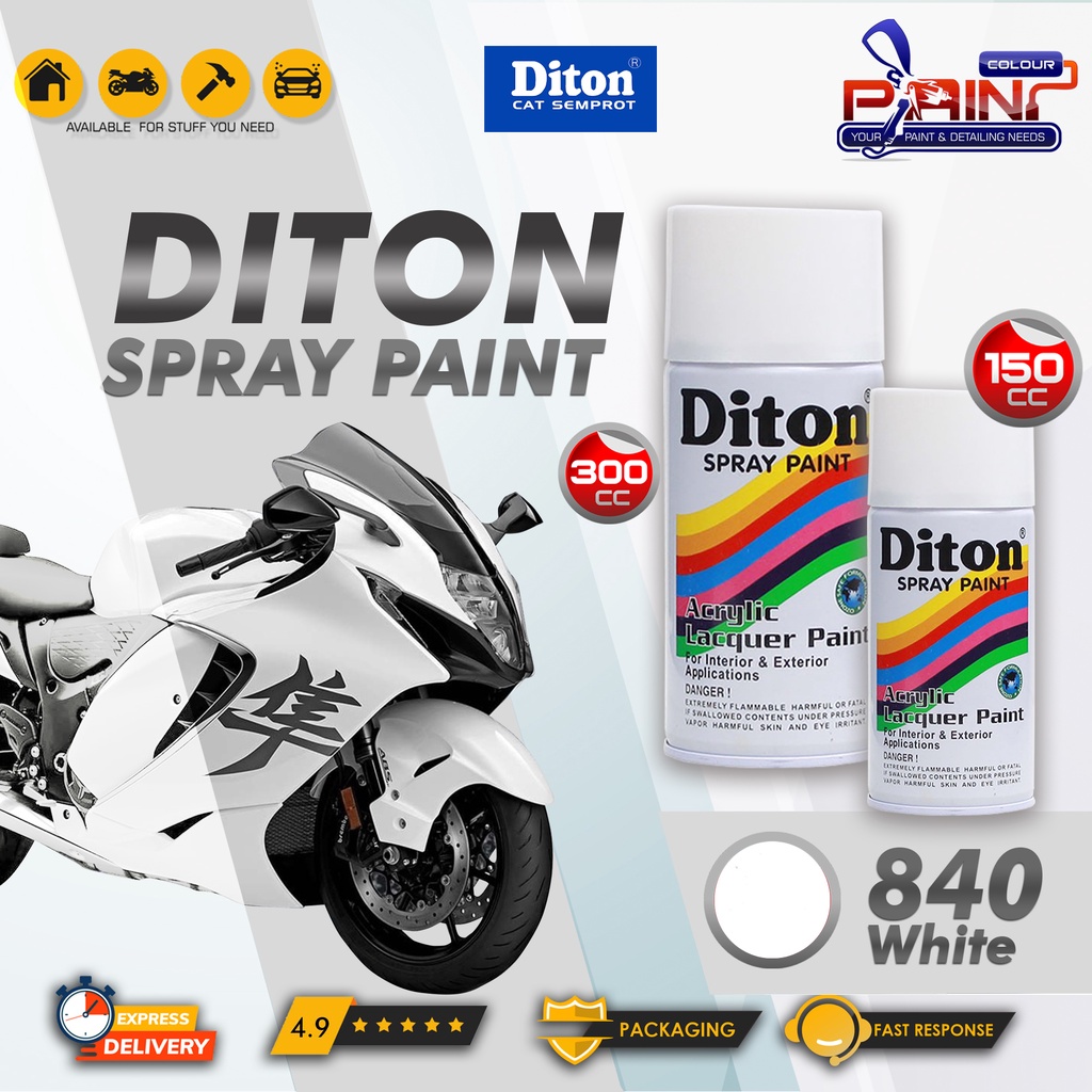 Diton Cat Semprot/Pylox/Motor/Helm/Gundam 150cc - 840 White