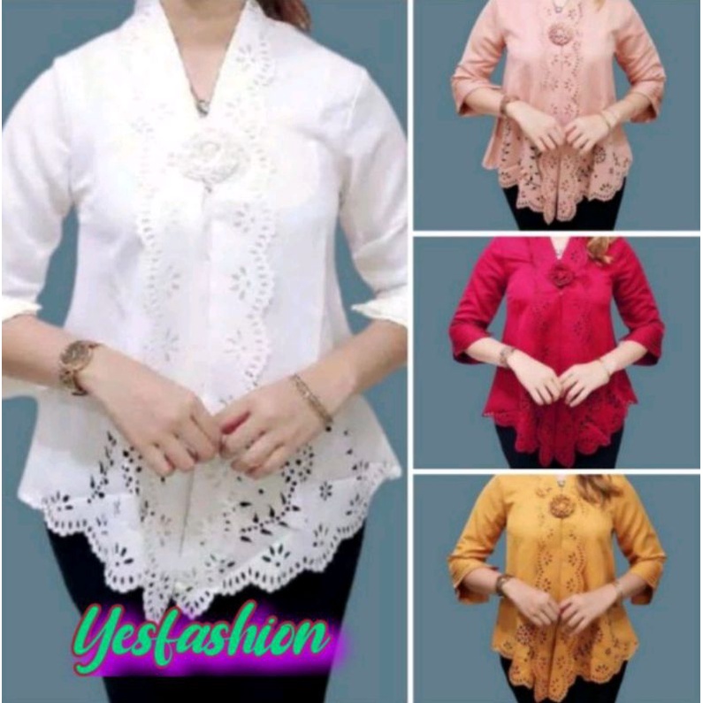 ReadyKebaya Encim Modern atasan kebaya modern Katun Laser Senada kebaya wanita  Terbaru kebaya moder