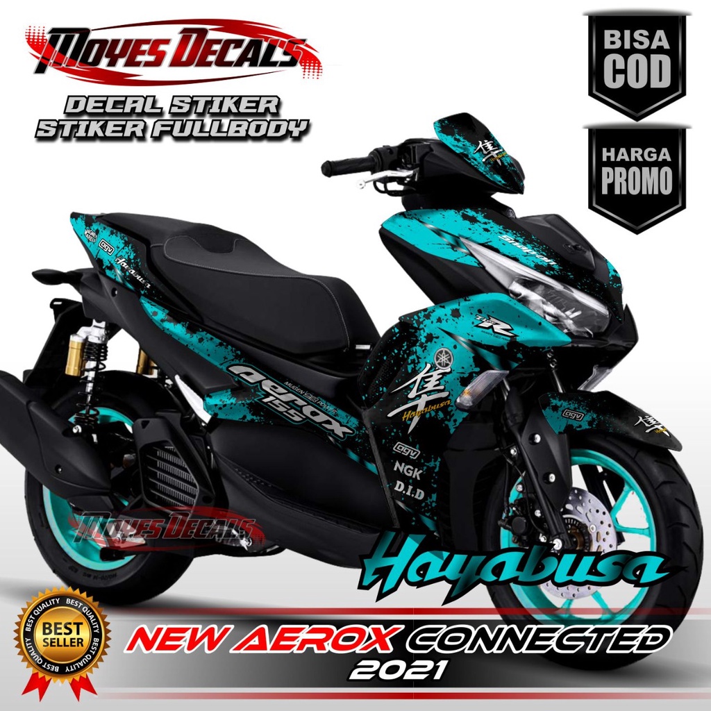 Terbaru - Stiker Full Body Aerox Stiker Motor New Aerox Connected 2021