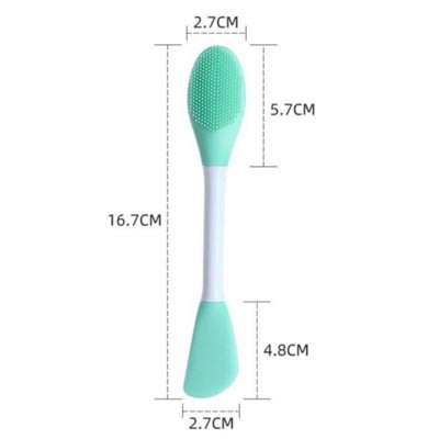 Kuas masker silikon + sikat komedo 2in1 (2 sisi)