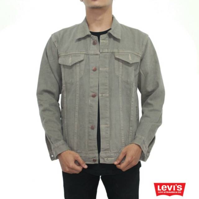 Jaket Jeans Levis Pria | Abu | Premium Qualty