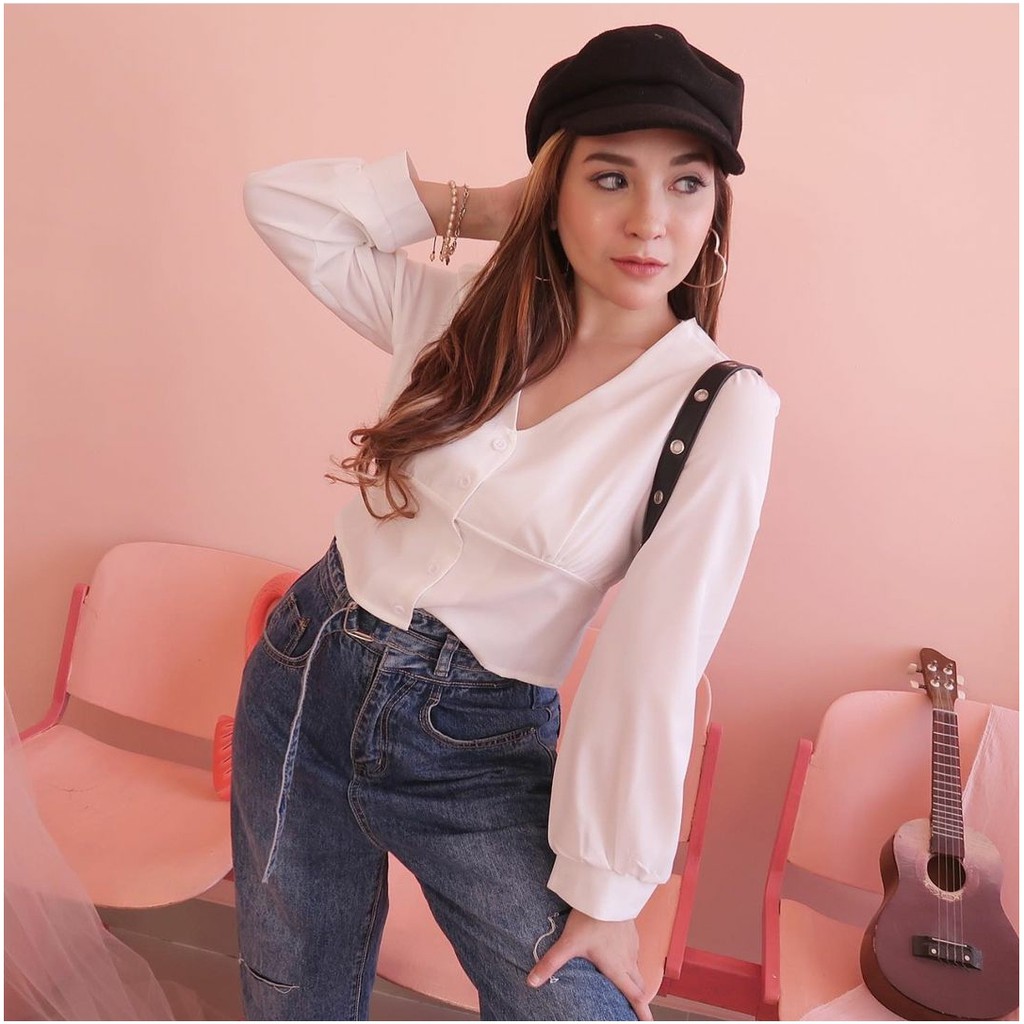 DISKON BILA CROP TOP - atasan murah / blouse murah / atasan wanita / blouse wanita / atasan cantik