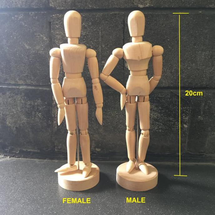 

HOT SALE Manekin Kayu - 20 cm / Wooden Mannequin / Manikin Kayu