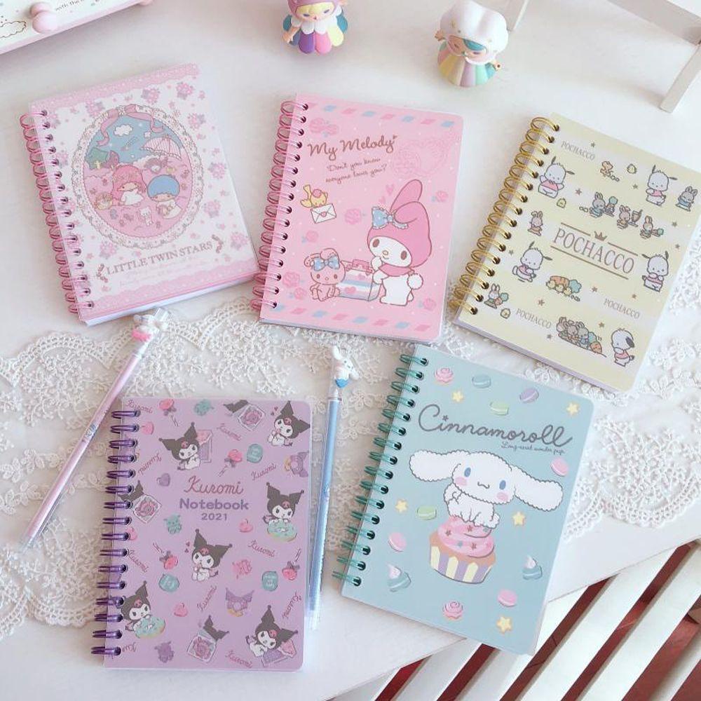 Lanfy Coil Notebook Portable Kantor Suppily Sekolah Buku Latihan Siswa Notebook Notepad Melody Planner Diary Book A6 Notebook