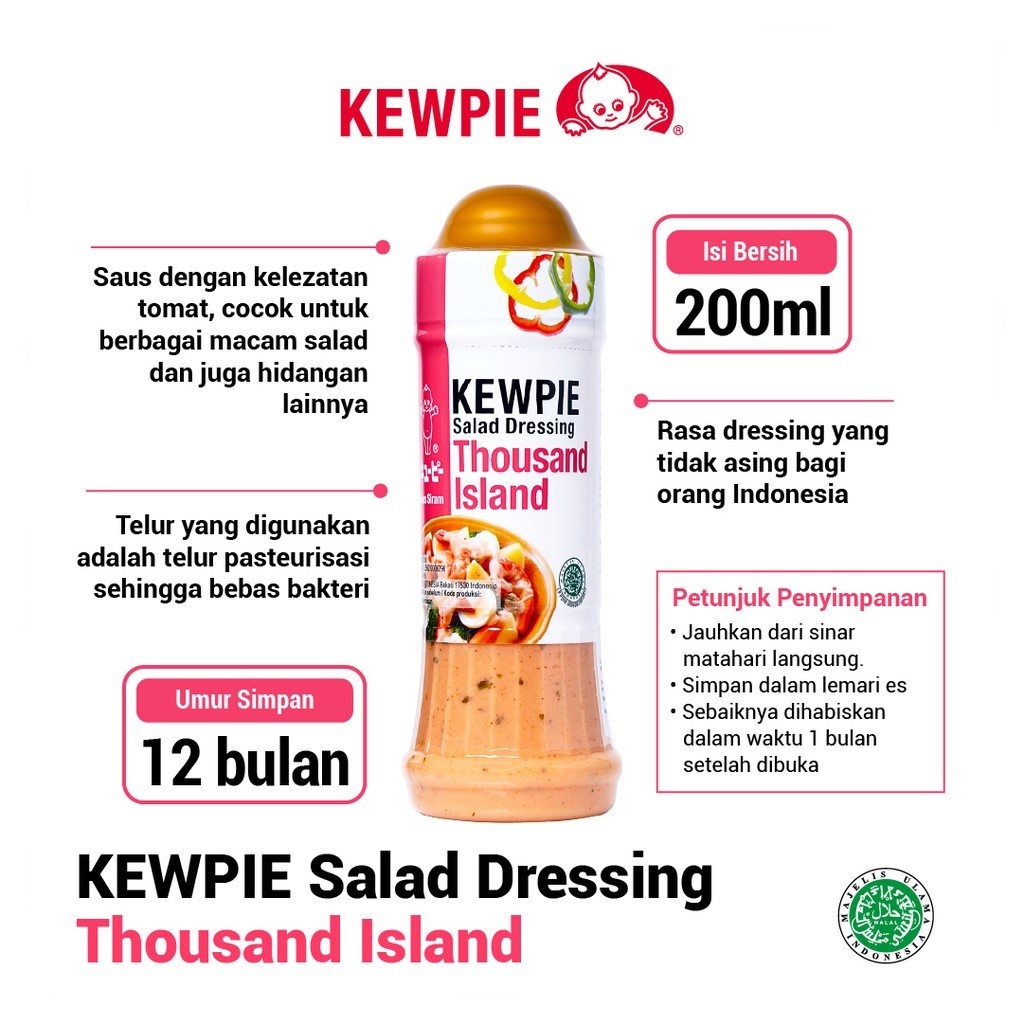 THOUSAND ISLAND KEWPIE SALAD DRESSING 200GR SAUS SIRAM HALAL