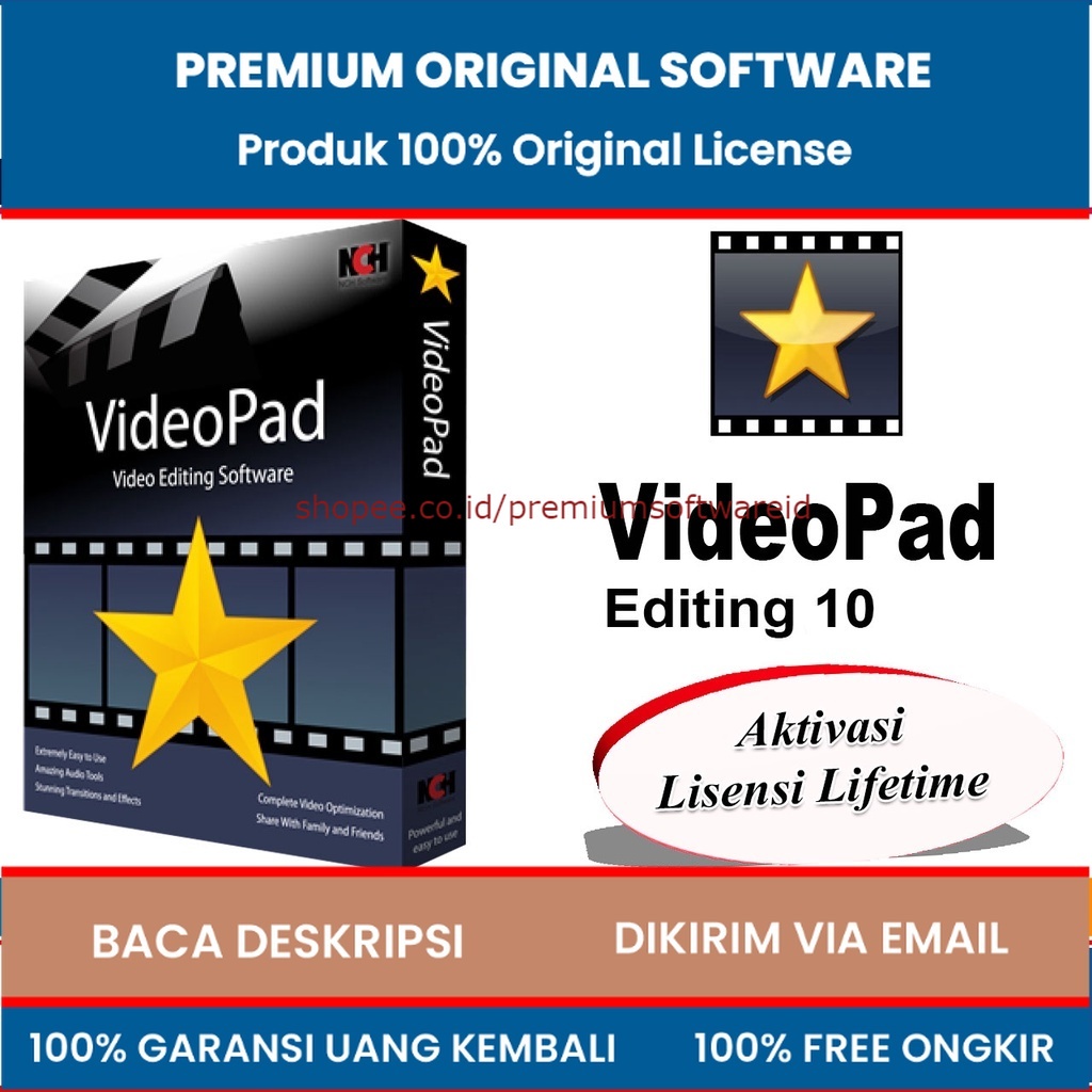 [Lifetime] NCH VideoPad Video Editor Profesional 10+ Terbaru Full Version Pro Lifetime - pengeditan video profesional dengan fitur lengkap dan mudah digunakan