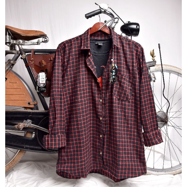 flanel jumbo lengan panjang pria XXL-XXXL-XXXXL - flanel jumbo lengan panjang pria terbaru