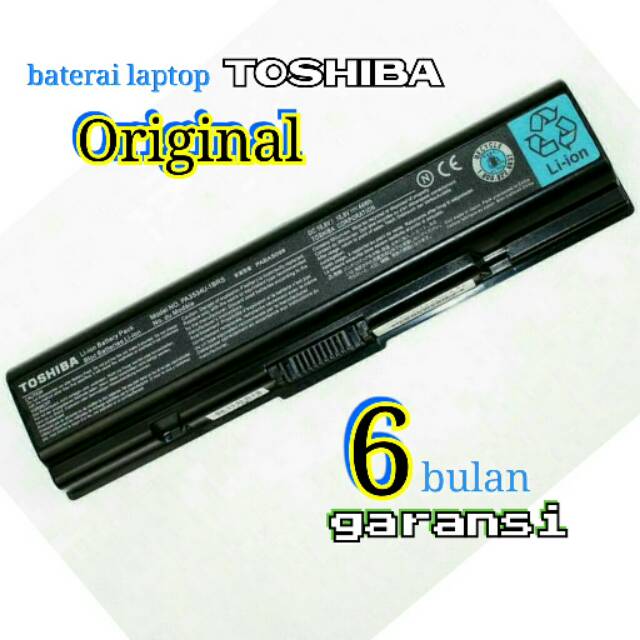 baterai original toshiba satellite M200 M205 A200 A205 A210  Pa 3534