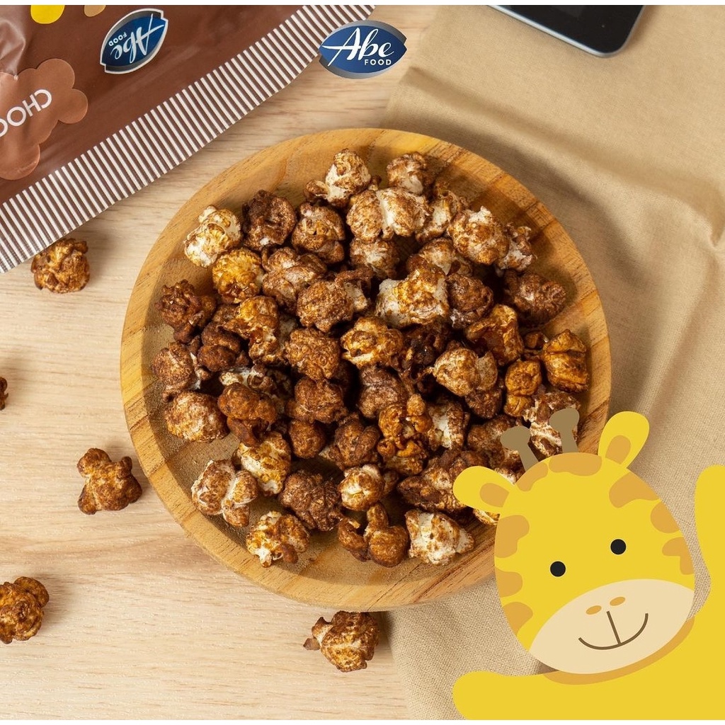ABE FOOD Popcorn For Kids 80g - Snack Sehat Popcorn Anak - Cemilan Jagung Caramel - Non GMO Corn