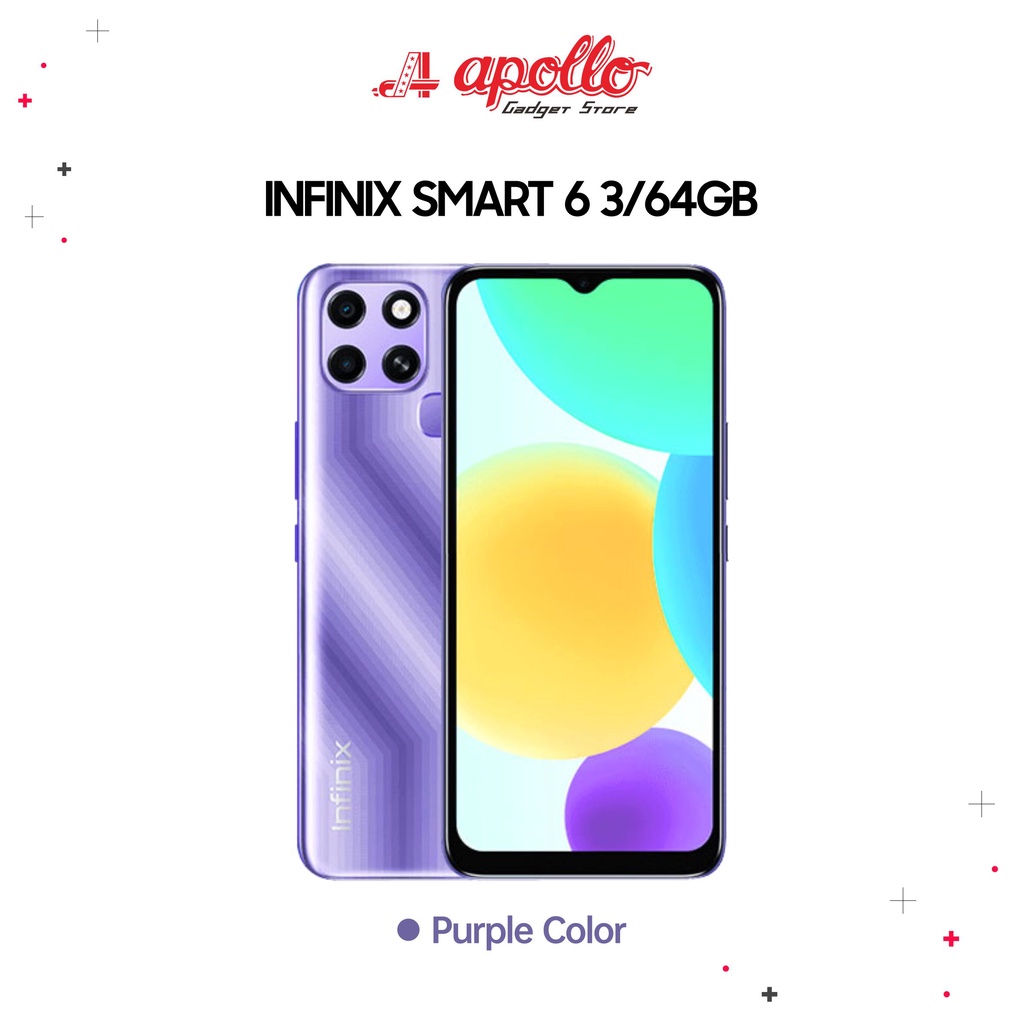 Infinix Smart 6 3/64GB Garansi Resmi Indonesia-Purple