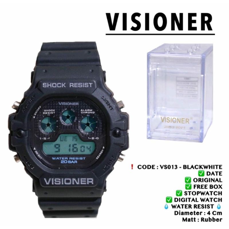 Water Resistant!!! Jam Tangan Visioner Jam Tangan Digital Led Jam Tangan Pria Outdoor Bisa Bayar Ditempat