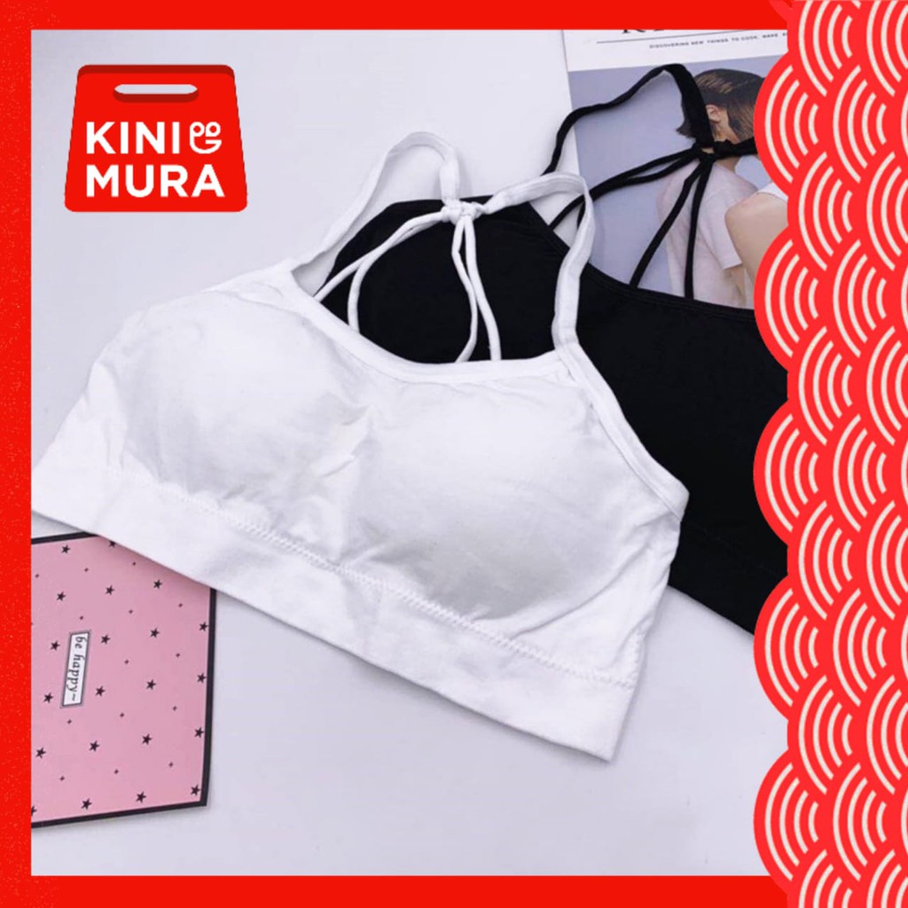 BH Sport Wanita Bra Tanpa Kawat Jumbo Sorex Remaja Tali Crop Top Korea Underwear Bralette