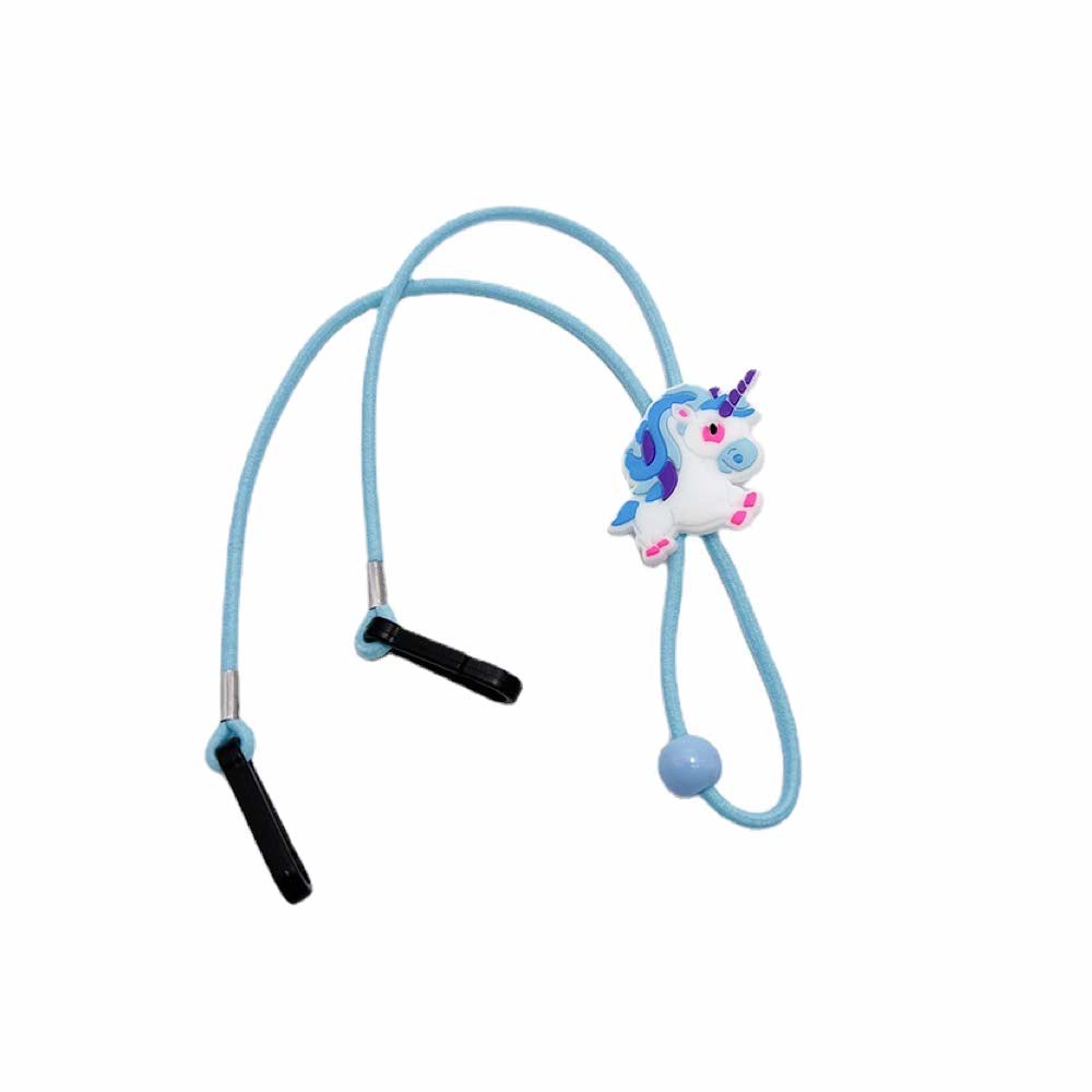 Tali Strap [ Biru Muda ] Unicorn Earhook Kacamata &amp; Masker Anak dan Dewasa - Penahan Anti Jatuh - Spandex - TL8095