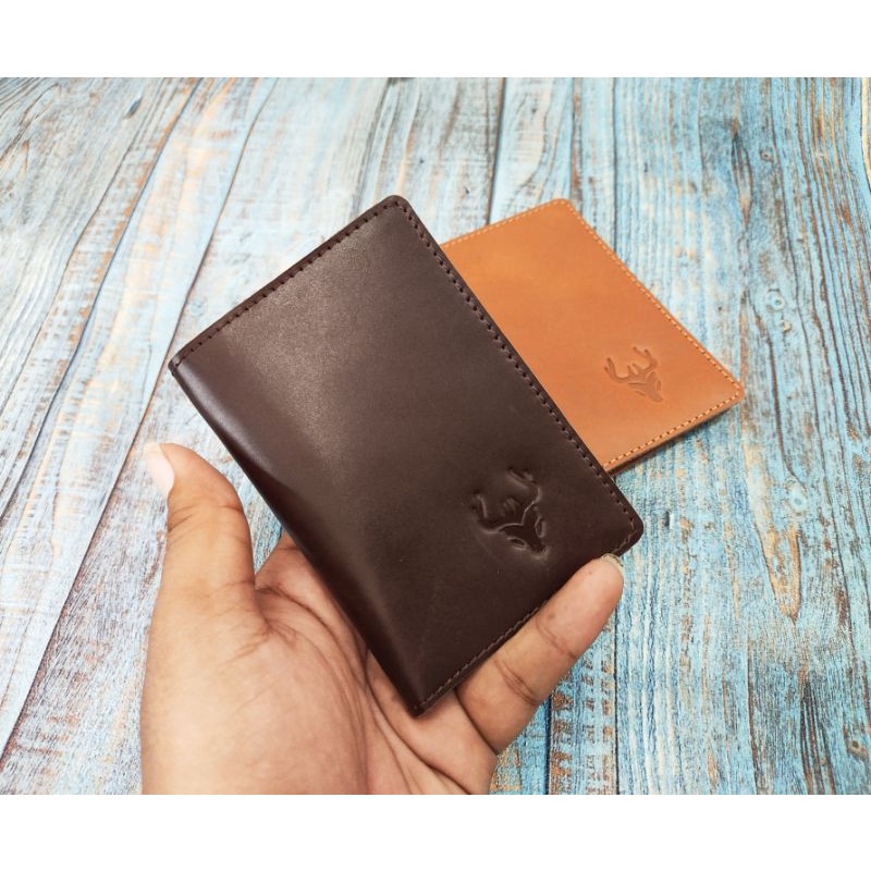 Dompet Kartu Kulit Lipat / leather card