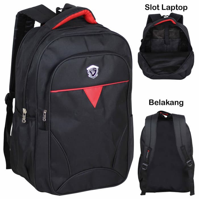 BELI 1 GRATIS 1 RANSEL POLO PREMIUM TAS GENDONG SEKOLAH KERJA SELEMPANG HITAM KECIL SLEMPANG MURAH