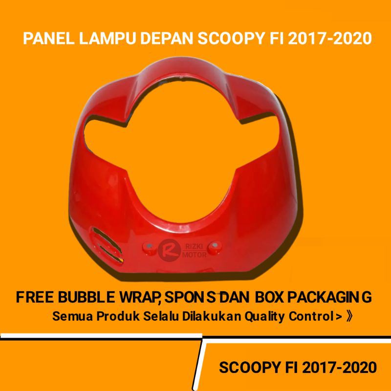 Panel Cover Body Lampu Depan Scoopy Fi 2017 2018 2019 2020 Merah WIN