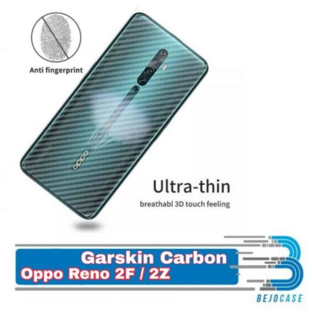 Back Skin Carbon Oppo Reno 2F - Skin Carbon Oppo Reno 2F Reno 2Z - SC