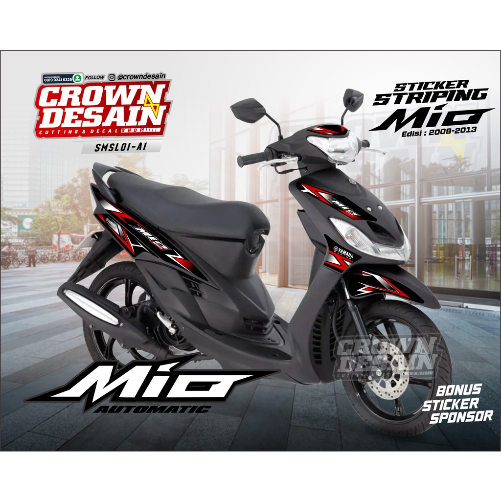 STRIPING STIKER MIO SPORTY/LAMA/SMILE 2012 - STRIPING YAMAHA MIO SMILE - STRIPING  STRIKER MIO SMILE