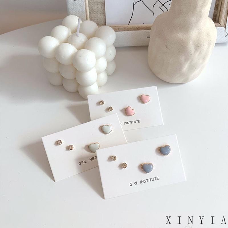 Xia.id Anting Tusuk Gantung Desain Hati Gaya Simple / Peri Untuk Wanita