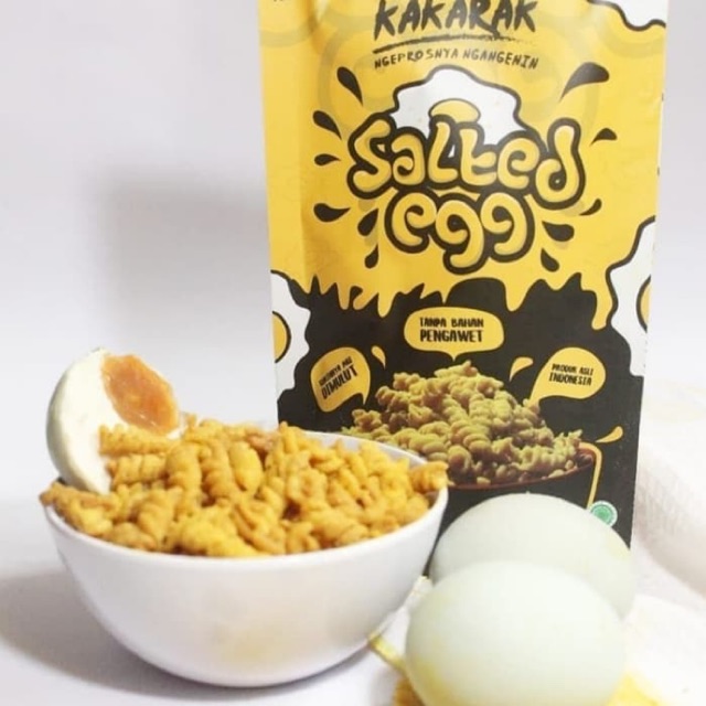 

Kakarak Makaroni Spiral Rasa Salted Egg (TelurAsin)