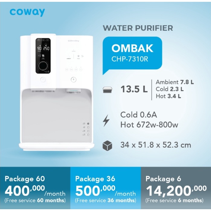 Jual Coway Water Purifier Ombak Pemurni Air Garansi 5 Tahun (CHP7310R