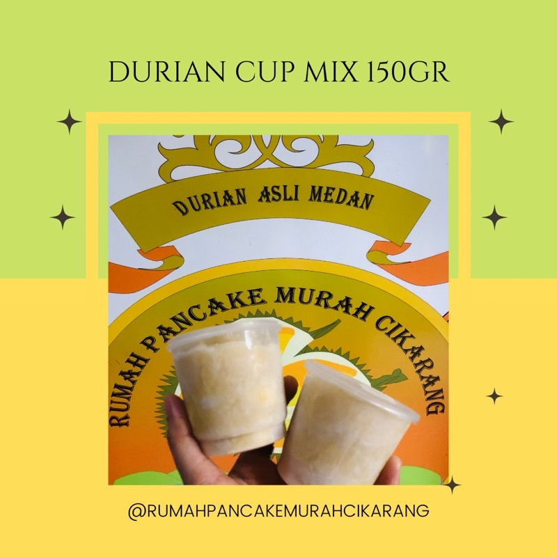 

Daging Durian Cup Mix (DURCAP MIX) Ukuran 100gr & 150gr