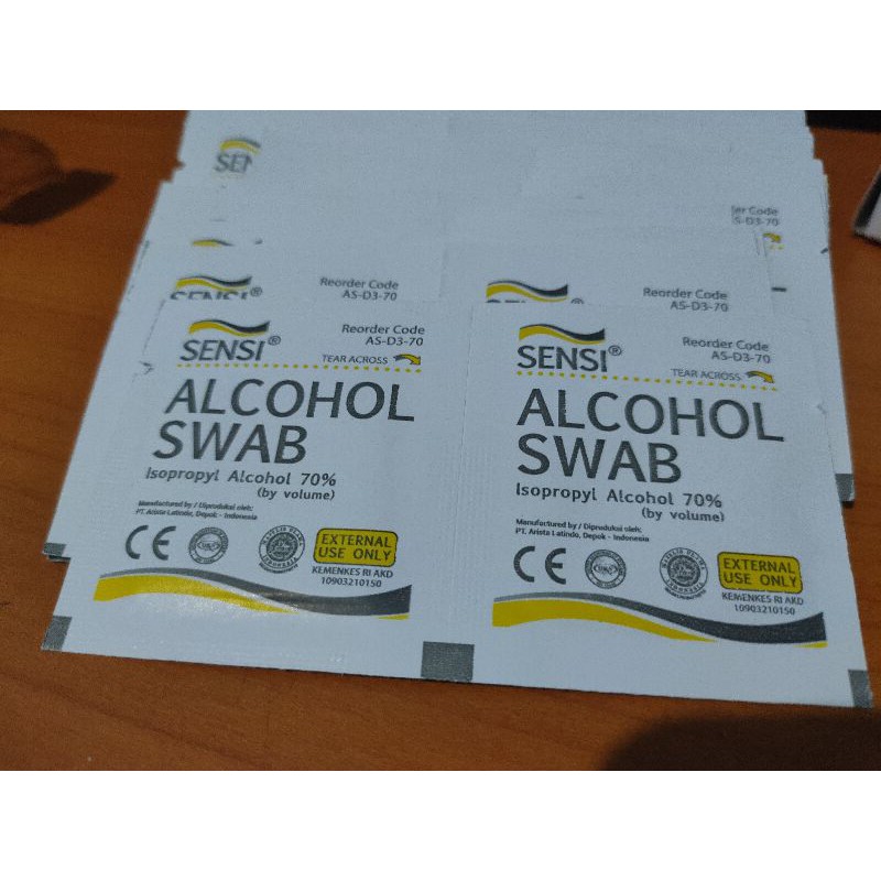 Alkohol Swab Sensi /tisu alkohol Sensi @eceran