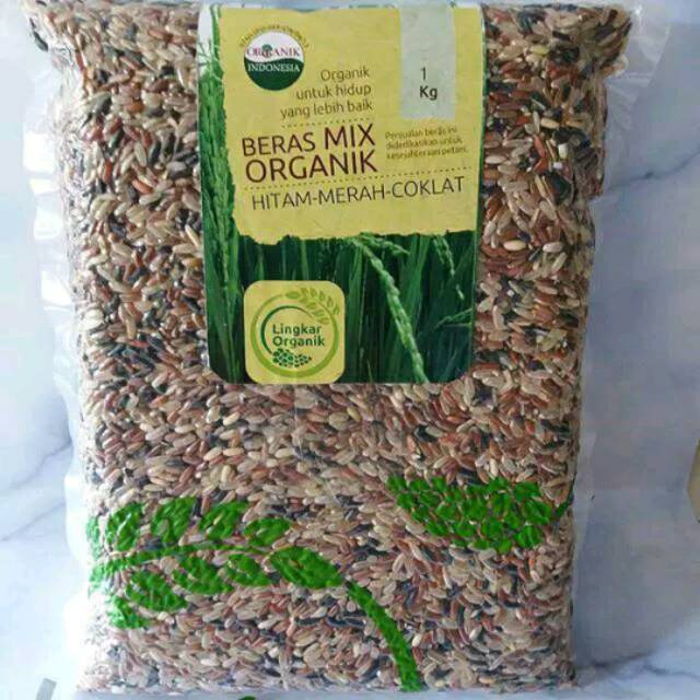 

Beras Mix ( beras hitam, coklat, merah) Lingkar Organik