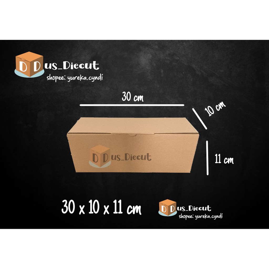 

Kardus die cut uk. 30x10x11 cm (model box pizza)