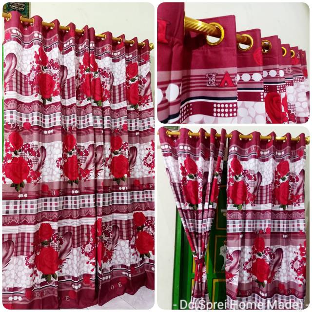 Gorden Smokring motif Bunga Merah