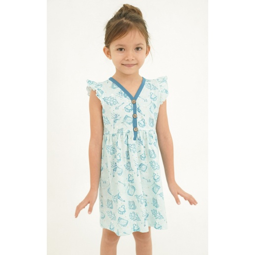 Bohopanna 0-6 Tahun Dress Anak Perempuan Ruffle Dress Extra Soft  CBKS