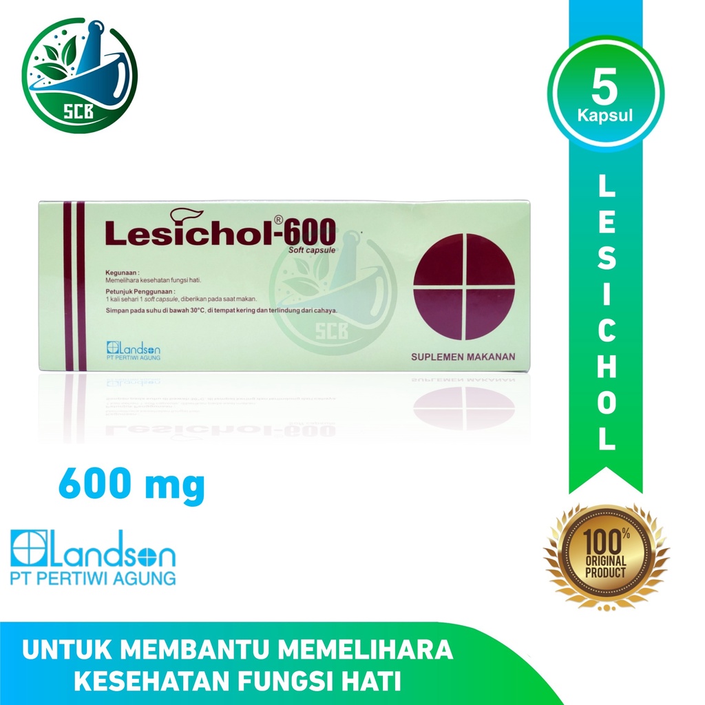 Lesichol Kapsul 600 Isi 5 Kapsul - Supplement untuk memelihara fungsi