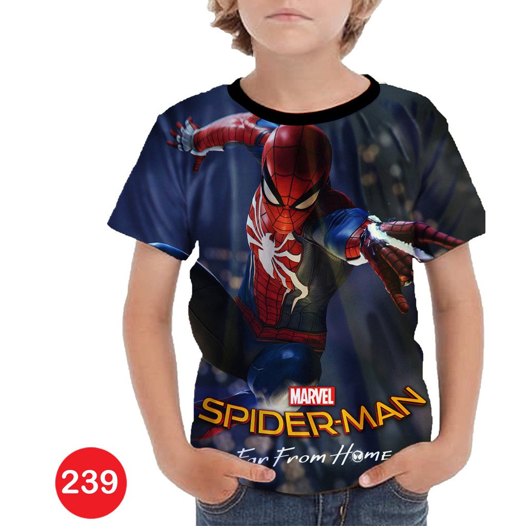 Baju Anak Spiderman 3D Baju Serial Kartun Anak #239