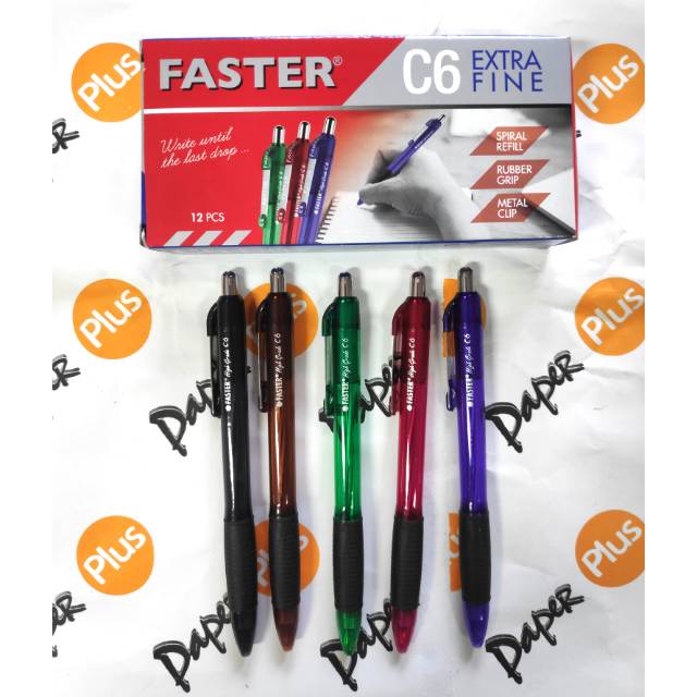 

Pulpen / Ballpoint FASTER C6 Tektok(12pcs)