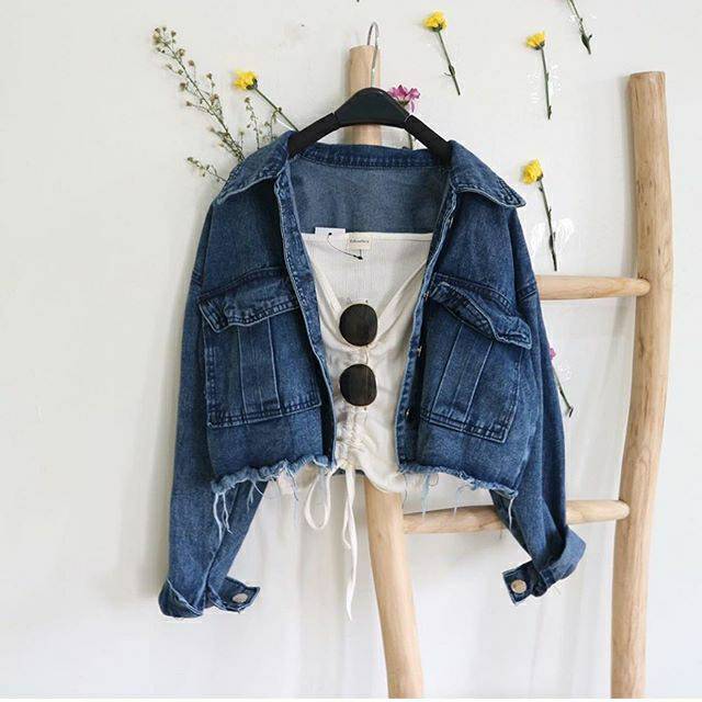 Jacket Denim Cropty Airy