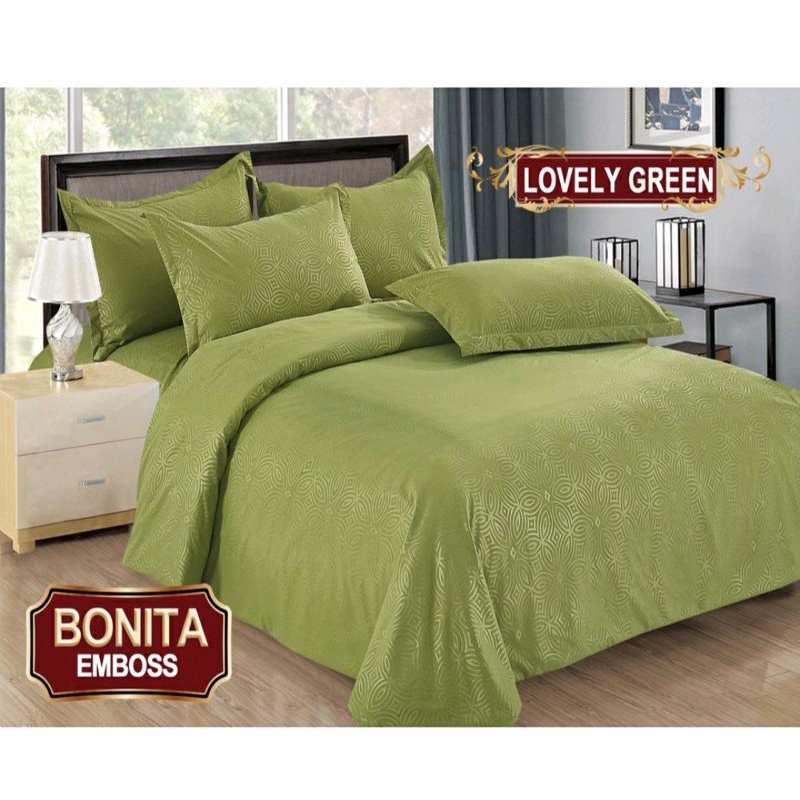 Sprei bonita embos elegant polos no 3 uk 120x200 Lovely green