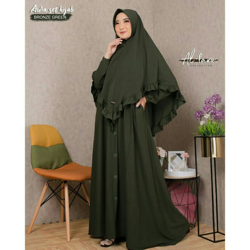 AULIA SET HIJAB  ORI AL FARO COLLECTION / Ori Al faro / gamis al faro / gamis Aulia