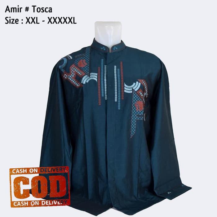 Super Murah Baju Koko Jumbo Pria Muslim 30, Ukuran Big Size 2XL 3XL 4XL 5XL