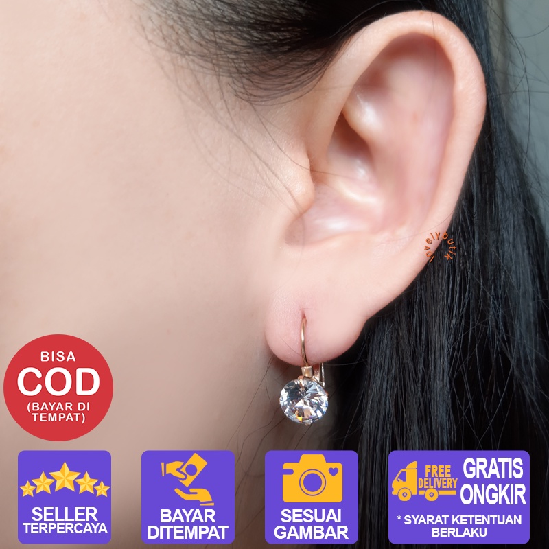 Lovelybutik Anting Titanium Anti Karat angel Anting Wanita Model Desi Terbaru