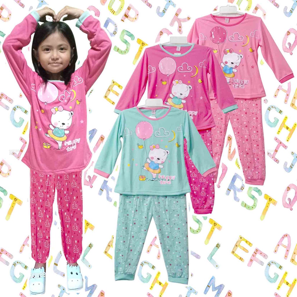 Stelan Baju Tidur Piyama Anak Lengan Panjang baju tidur anak Verymoda-3