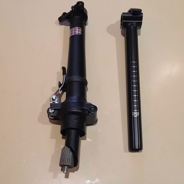 handlepost 25.4 sepeda lipat + stem alloy