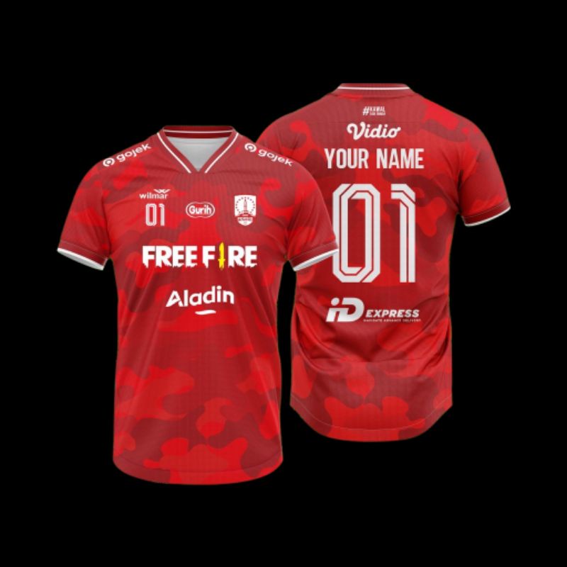 BAJU KAOS JERSEY BOLA PERSIS SOLO MERAH LIGA 1 TERBARU 2022/2023 FREE NAMA DAN NO PUNGGUNG