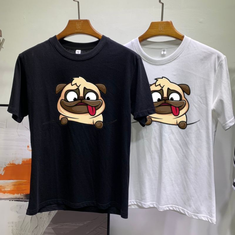 Kaos Atasan Dewasa Gambar Doggy TShirt Unisex Kaos Distro Baju Oblong Dewasa Pria Dan Wanita