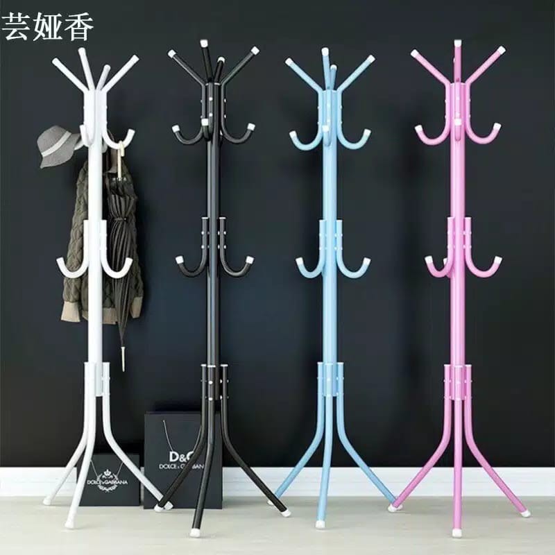 Gantungan Baju  Stand Hanger Gantungan Baju Coat Rack Gantungan Tas Dan Topi Multifungsi